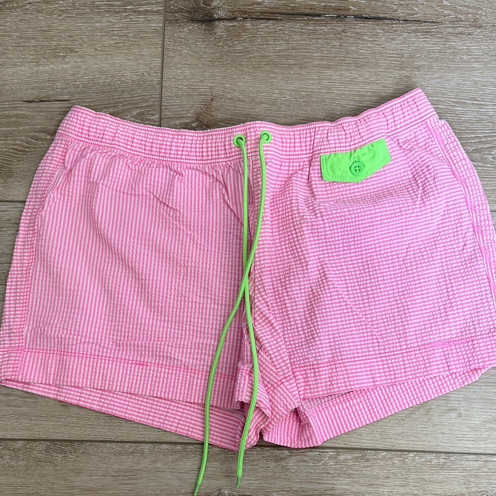 Vineyard Vines Pink and Green Athletic Shorts